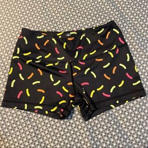 Black sprinkles booty shorts